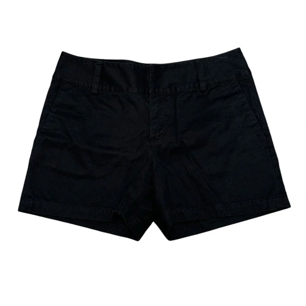 Women’s Banana Republic 10 Medium Black Twill Shorts High Rise 3 Pockets EUC